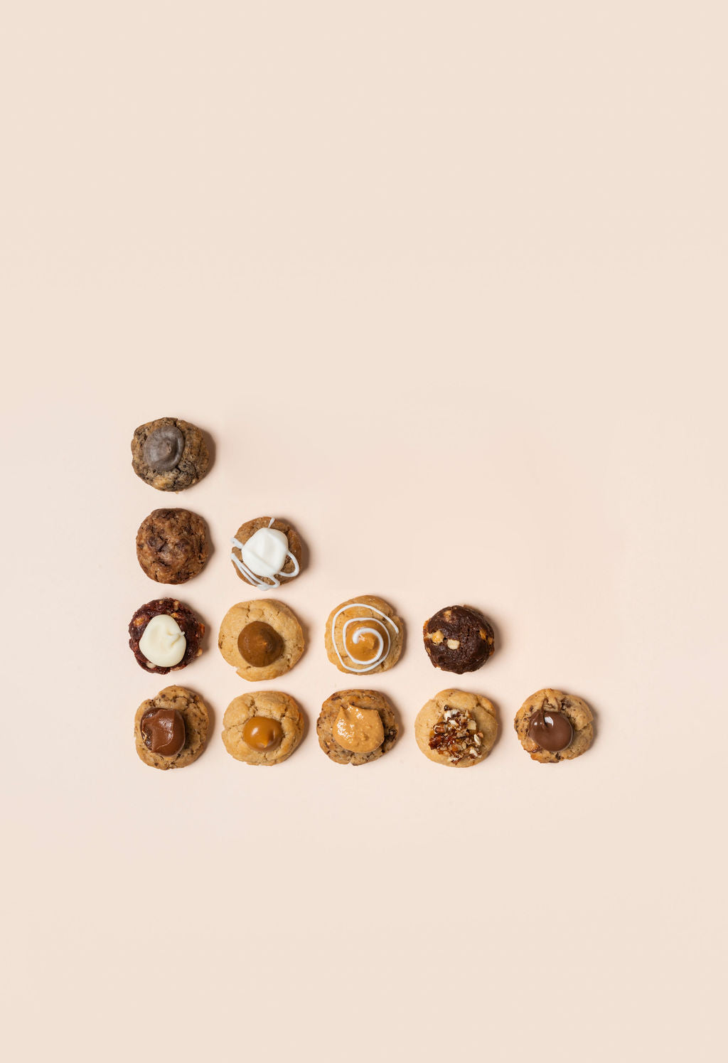 Mini galletas rellenas de diferentes sabores