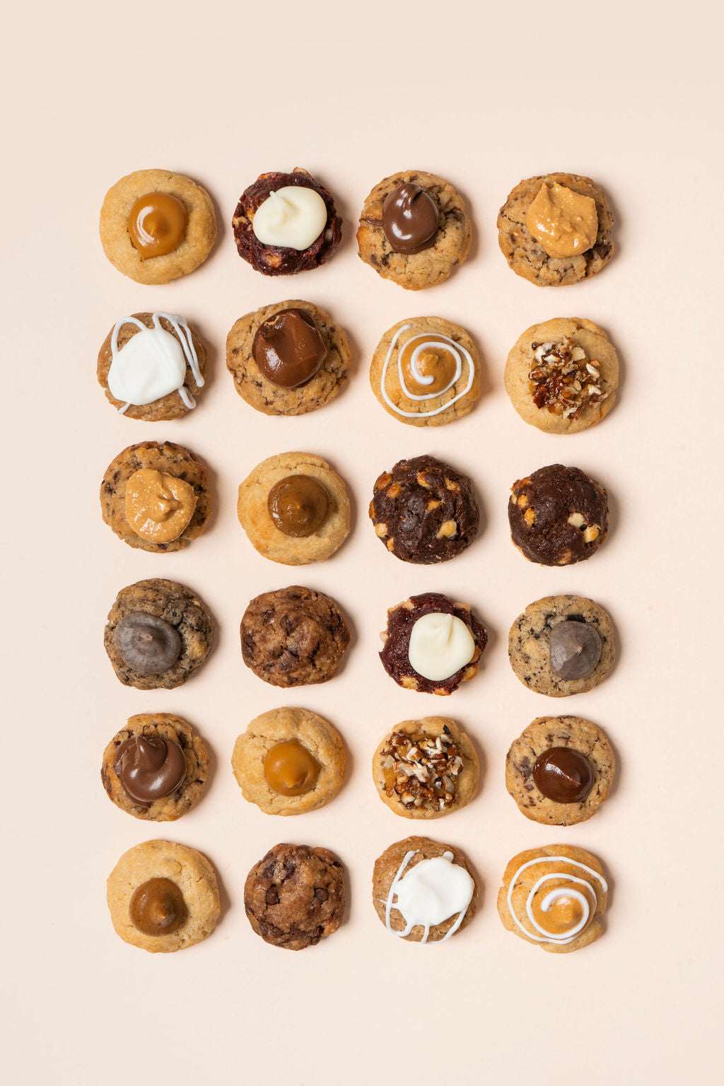 Mini galletas rellenas de diferentes sabores